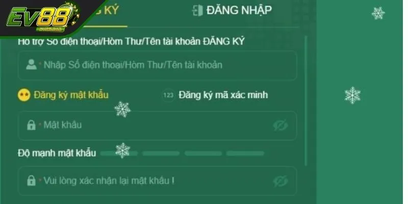 Những hướng dẫn tạo tài khoản EV88